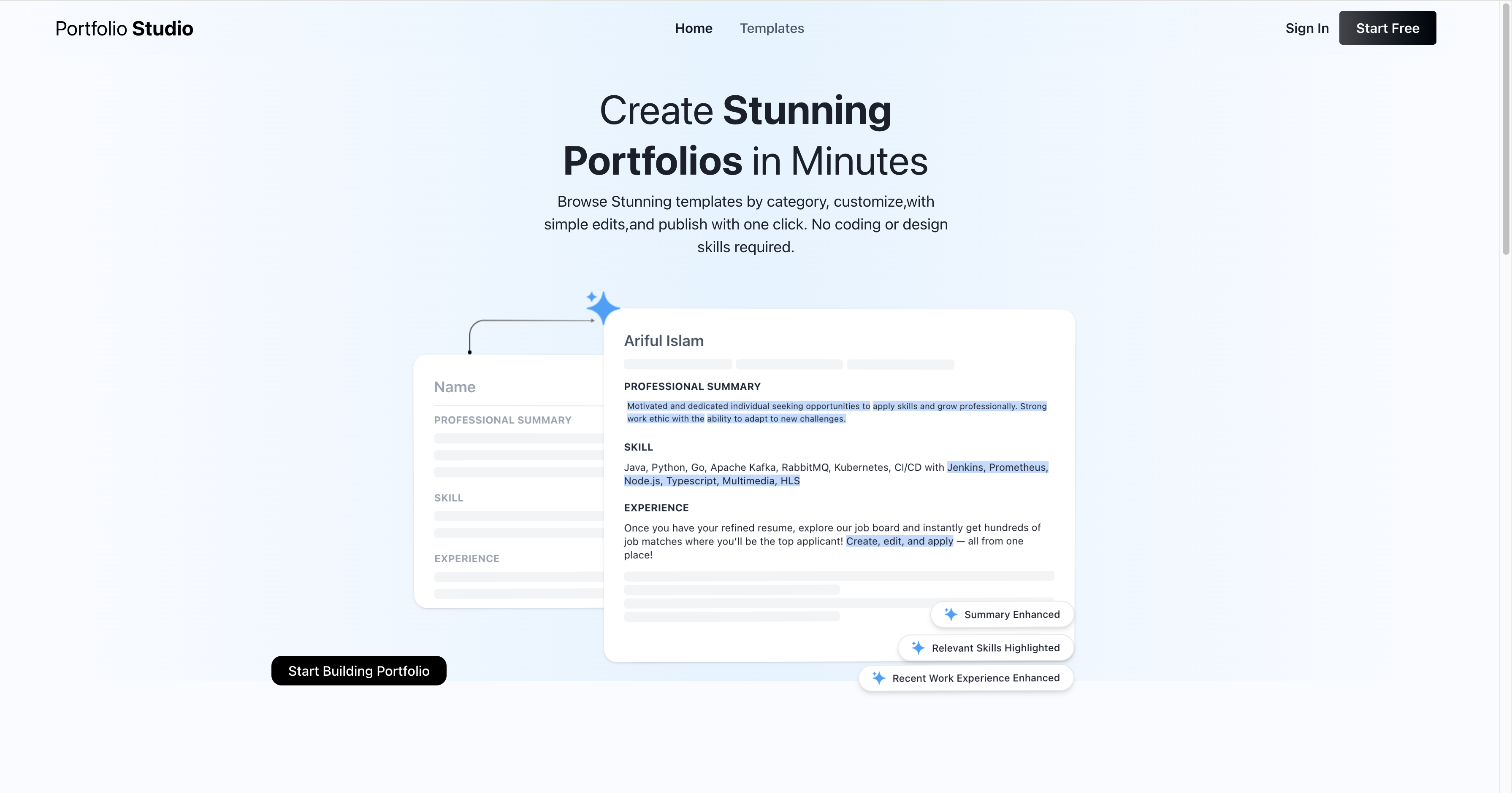 Portfolio Studio